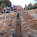 Service trench completed