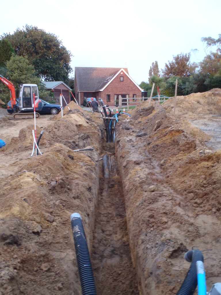 Service Trench All conduits in place
