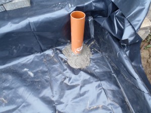 sewage tube sealed