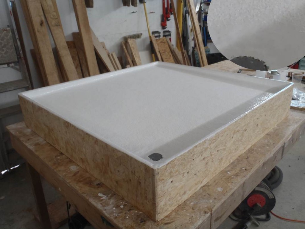 Finished shower tray