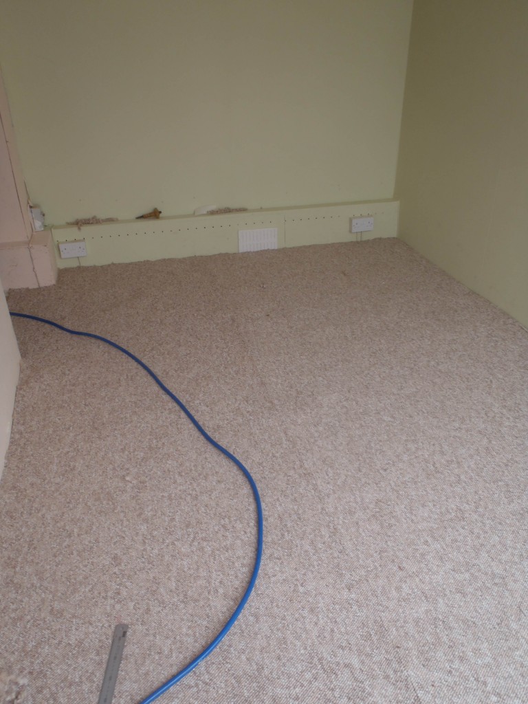 Living room carpet down