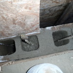 Concrete Filling Begins on Back Wall