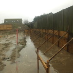 Rain Washes Fence and Shoring Panels Down!
