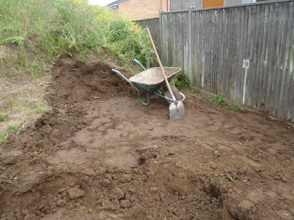 Area-dug-out-to-fill-trench