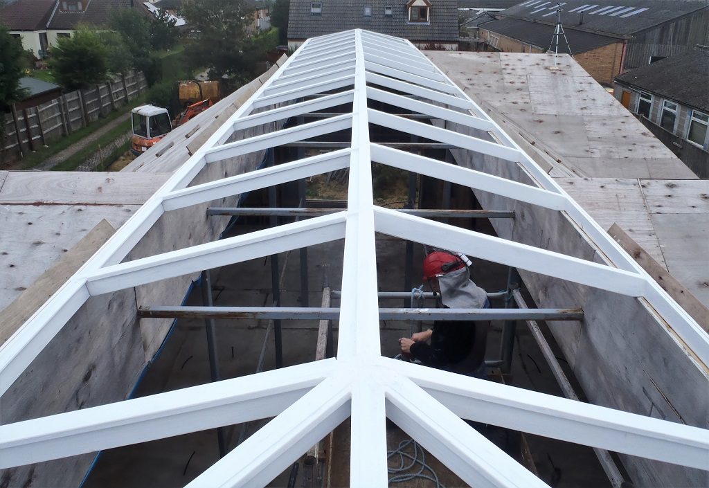 Skylight Framework Fully Assembled And Installed On Roof Roselea