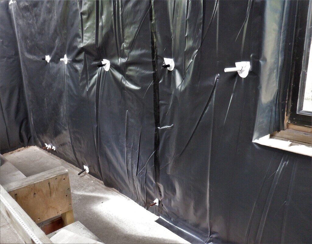 Vapour Barrier Plastic Membrane Installed (Part 1)