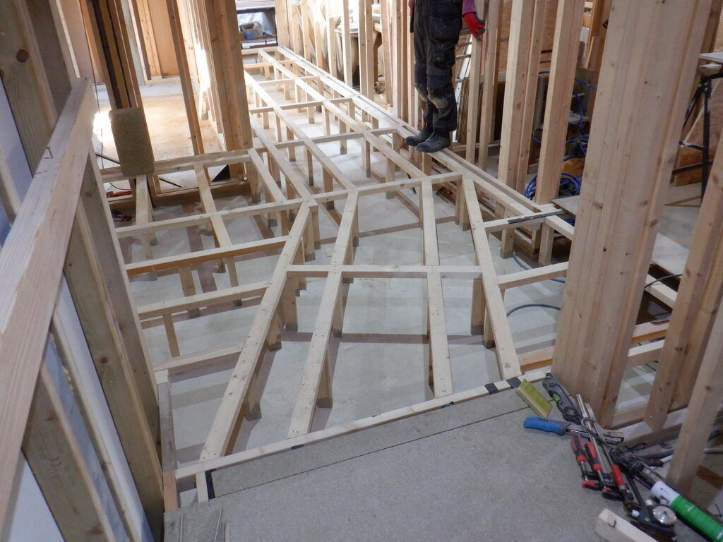 Finished Framework for Hallway Flooring
