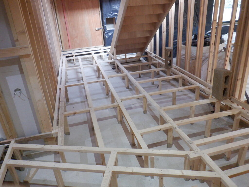 Finished Framework for Hallway Flooring