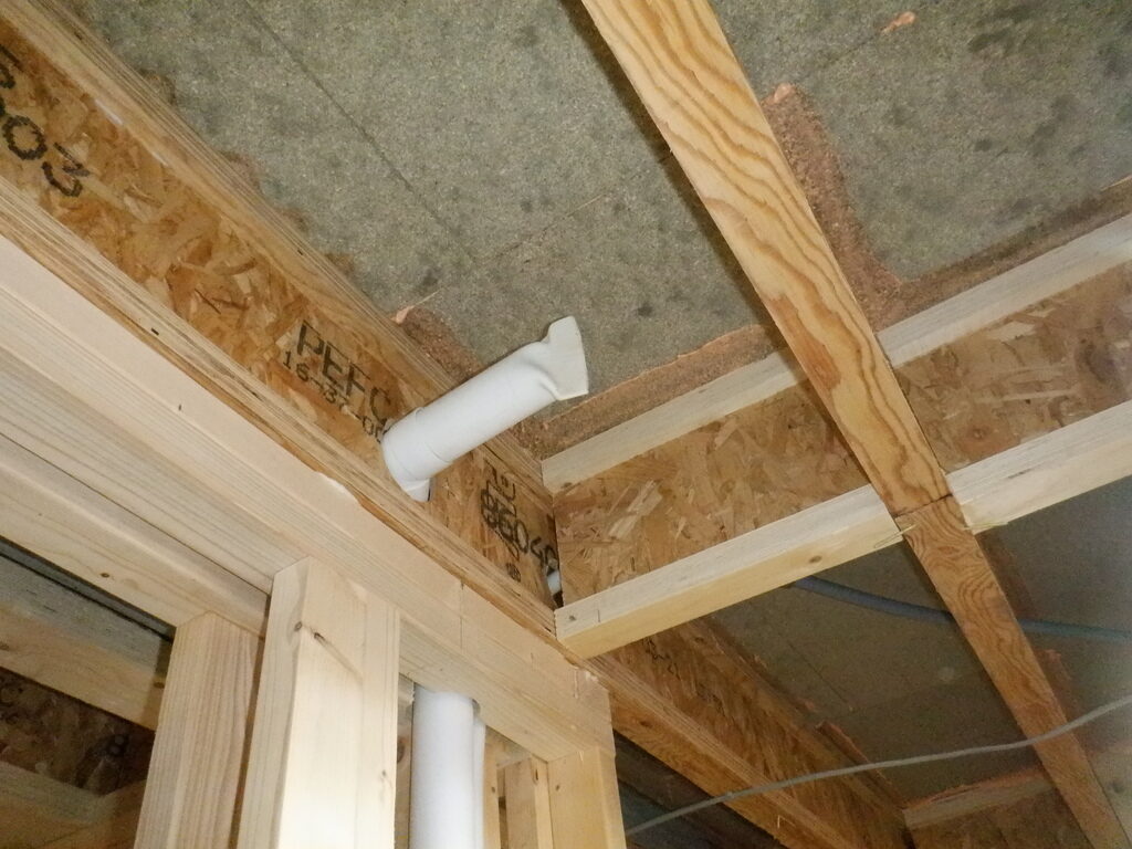 Installing All Conduits and Pipes to Serve the Upper Floor from Hallway's Services