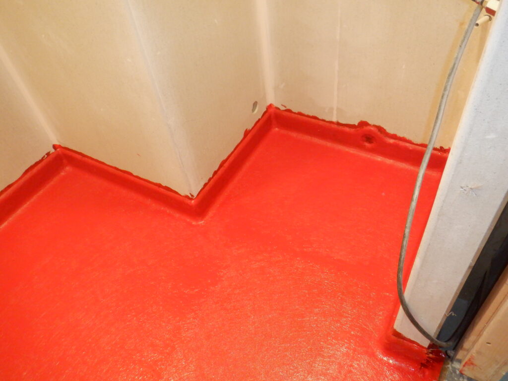 Cloakroom Floor main fibreglassing done (2)