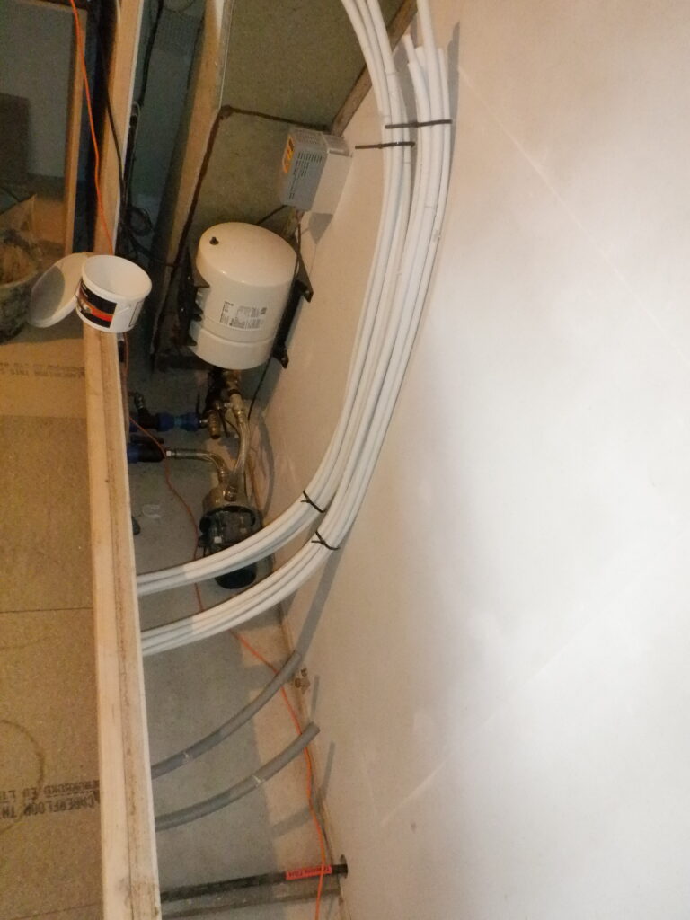 Plant Cupboard Incoming pipes