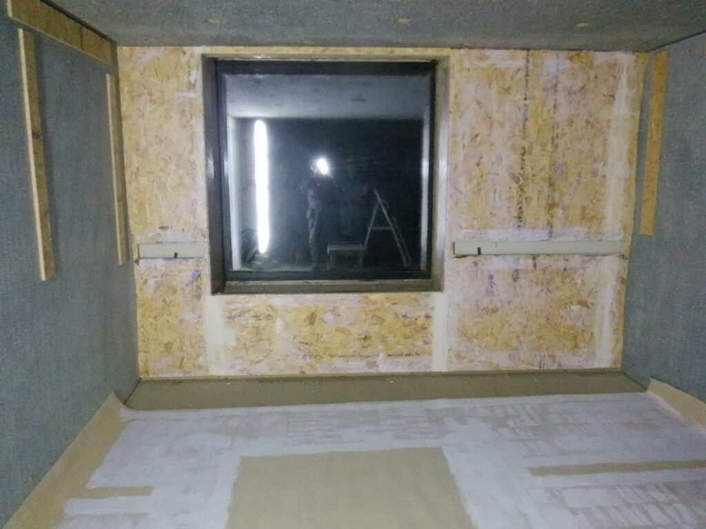 Carpet for the window wall glued