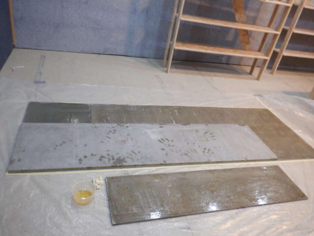 Glueing Cement board core