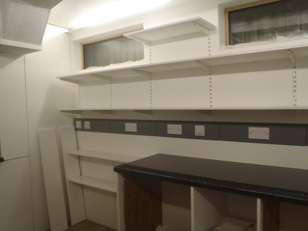 Kitchen shelves installed
