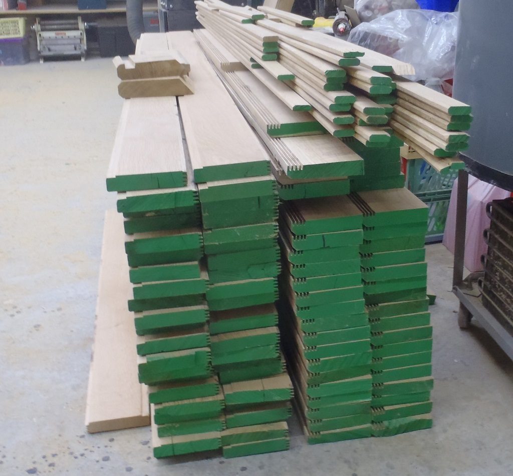 Processing Oak Timber to produce Guttering pieces