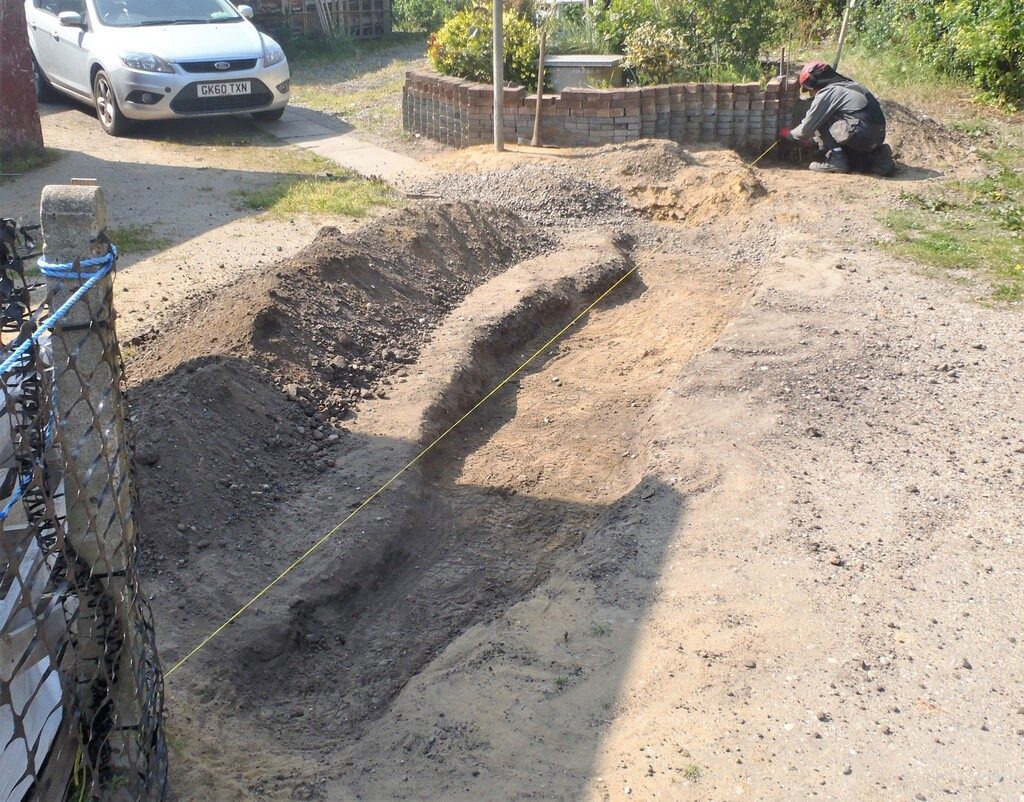Driveway-berm-excavated