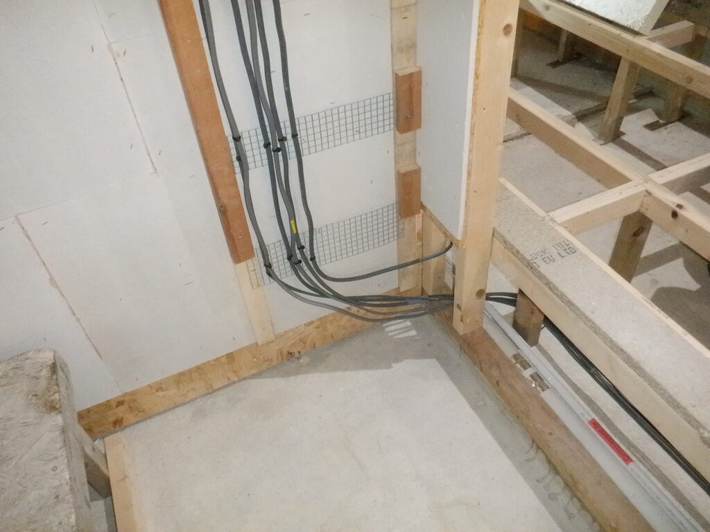 Hallway Cavities Insulated and Mains Electric Installed
