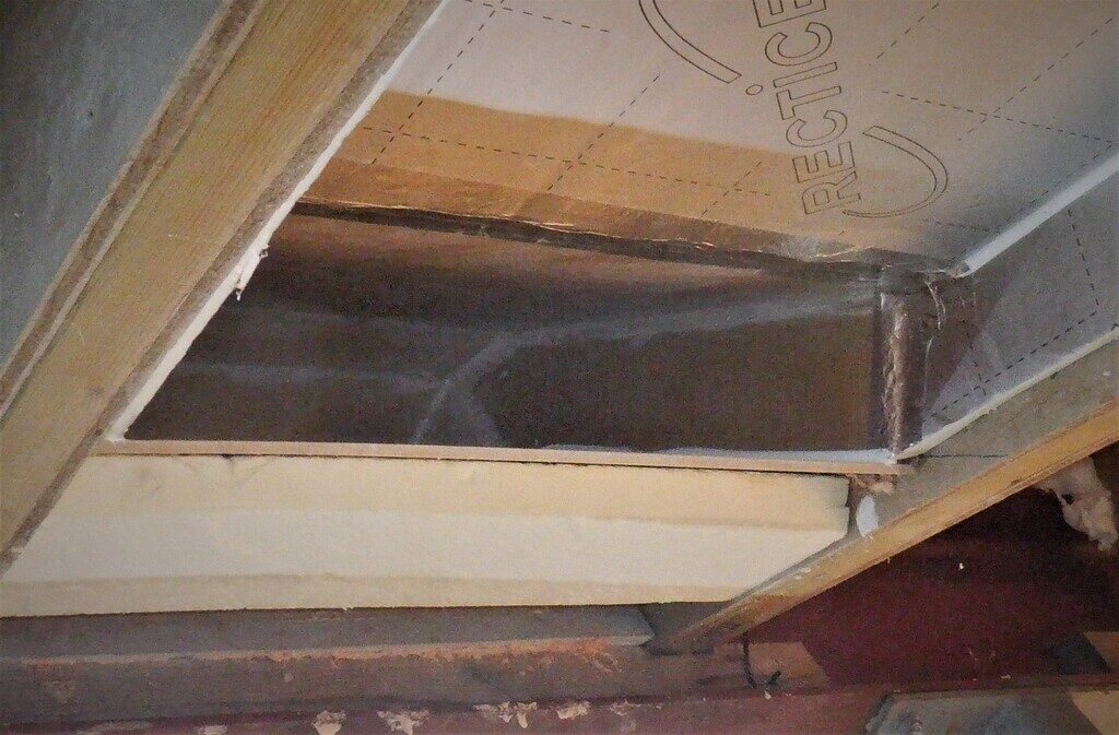Air Duct Created up in Skylight and Down Rafters