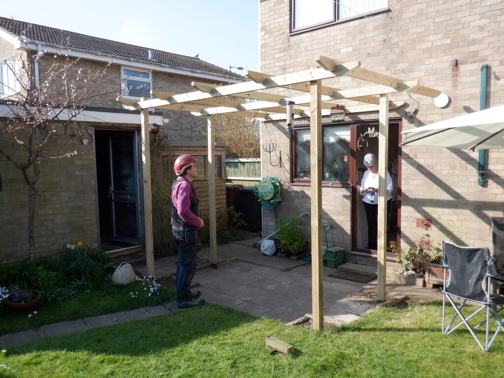 Constructed and Installed A Pergola for a Friend