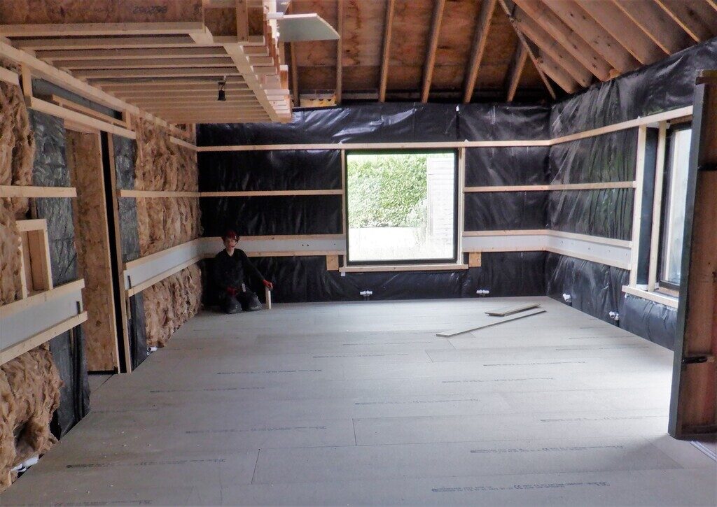 Second Half of Great Room's Floor is Finished Including Ducting and Pipes Underneath