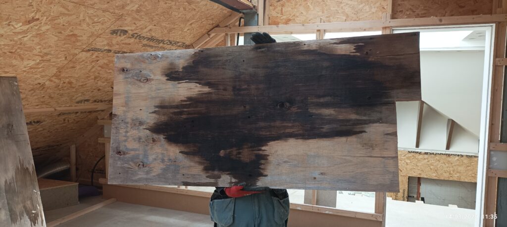 A contaminated board